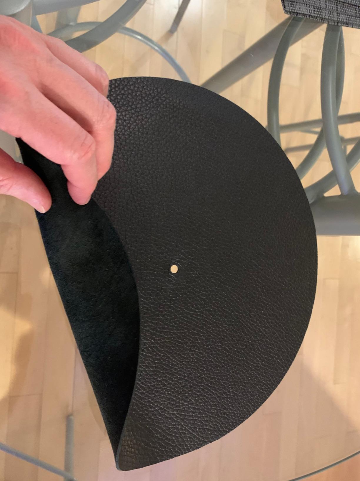 Premium Leather Deer Hide Turntable Mat customer photo 2