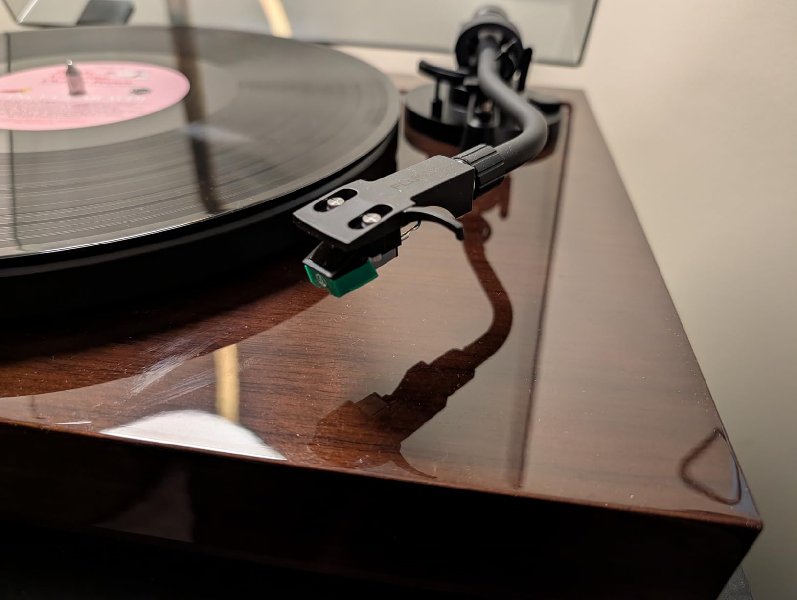 RT81 Elite High Fidelity Vinyl Turntable Record Player with Audio Technica AT95E Cartridge, Belt Drive, Built-in Preamp, Adjustable Counterweight, High Mass MDF Wood Plinth - Walnut customer photo 1