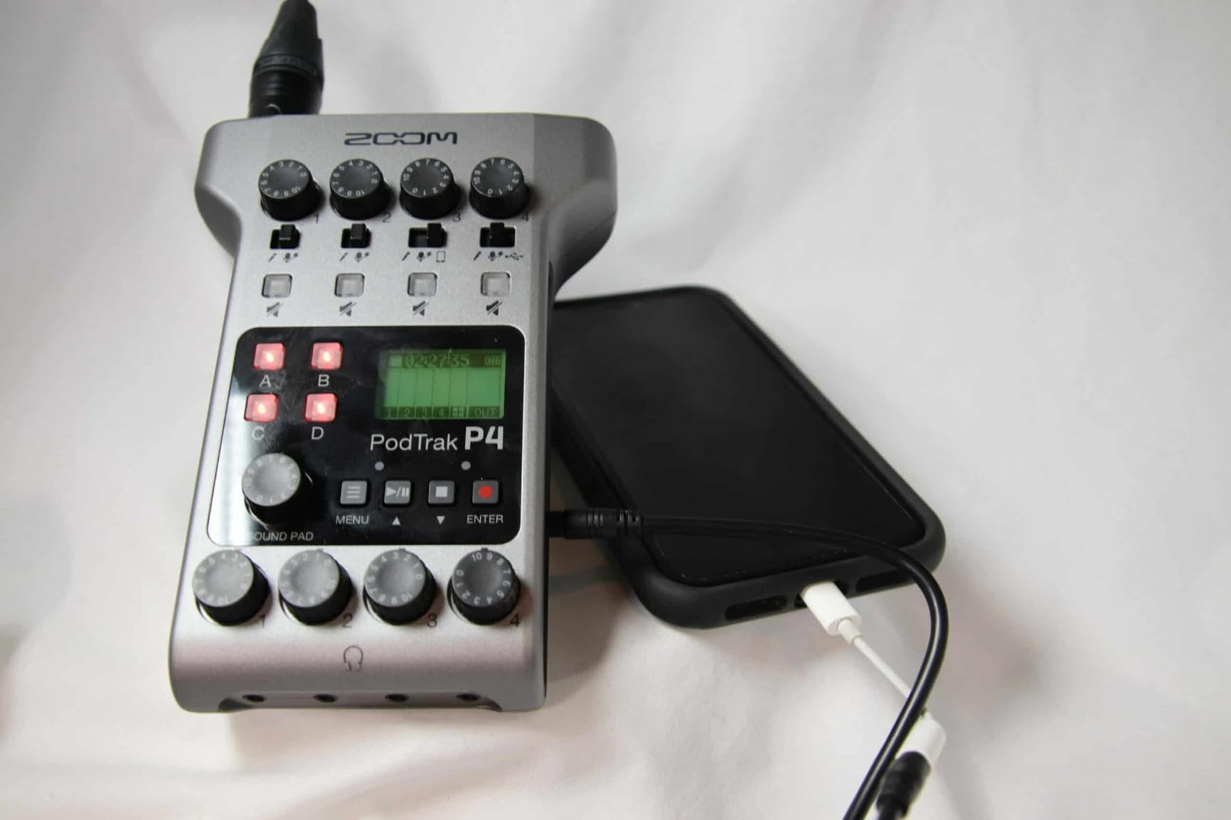 Zoom PodTrak P4 Podcast Recorder with 4 XLR Mic Inputs, 4 Headphone Outputs, Phone & USB Input for Remote Interviews, Sound Pads, 2-In/2-Out USB Audio Interface customer photo 1