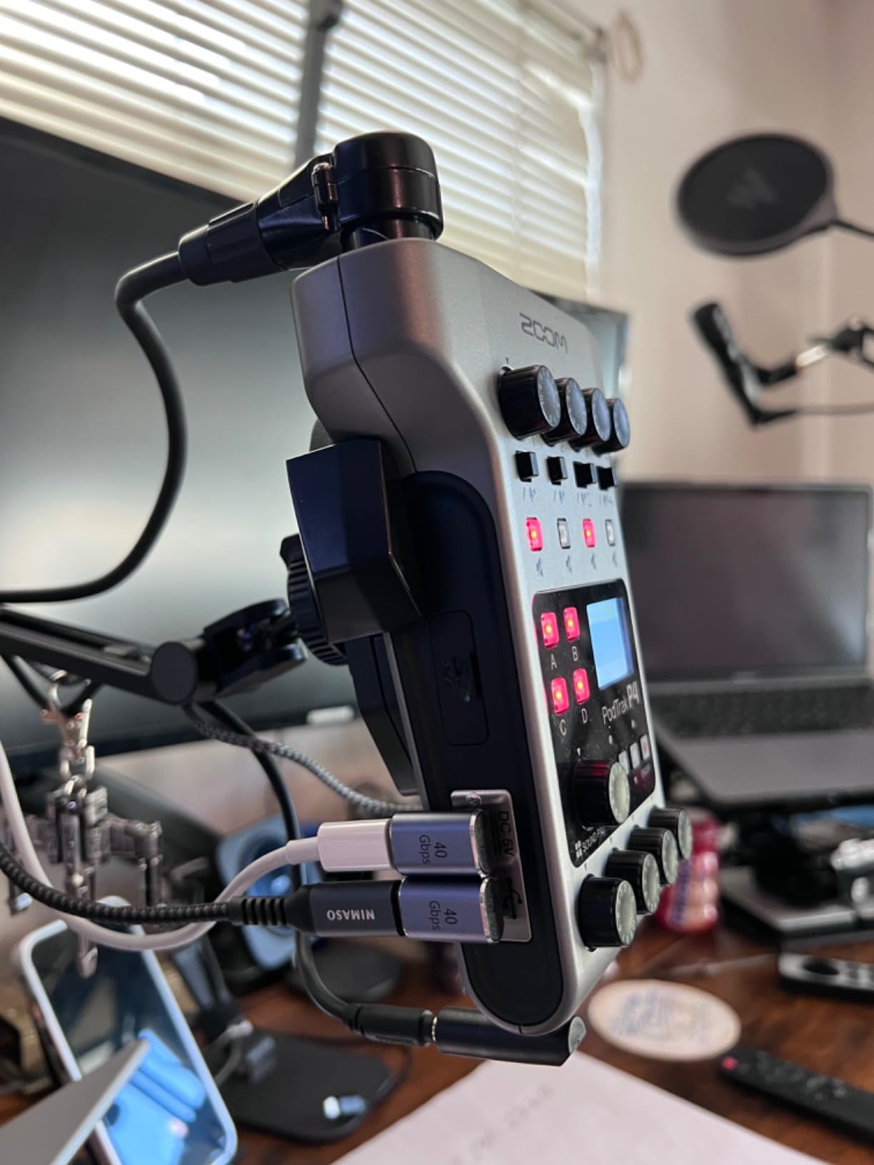 Zoom PodTrak P4 Podcast Recorder with 4 XLR Mic Inputs, 4 Headphone Outputs, Phone & USB Input for Remote Interviews, Sound Pads, 2-In/2-Out USB Audio Interface customer photo 2