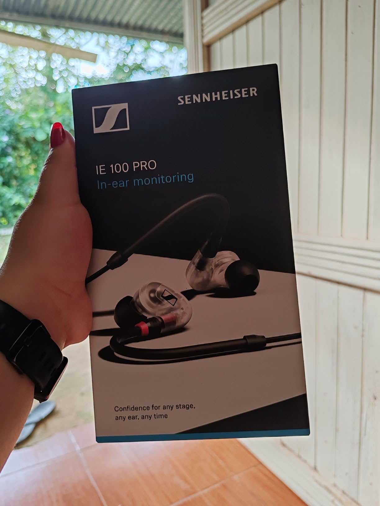 SENNHEISER Professional IE 100 PRO Dynamic In-Ear Monitoring Headphones, Clear | Dynamic transducer with 3.5mm jack cable and ear adapters for monitoring, rehearsal and performance customer photo 1