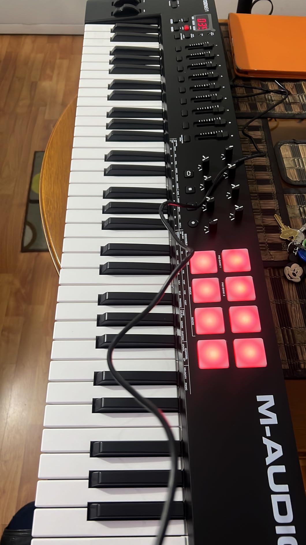M-Audio Oxygen 49 (MKV) Key USB MIDI Keyboard Controller with Beat Pads, Smart Chord, Scale Modes, Arpeggiator and Native Instruments Sound Package (NKS Integration) customer photo 2