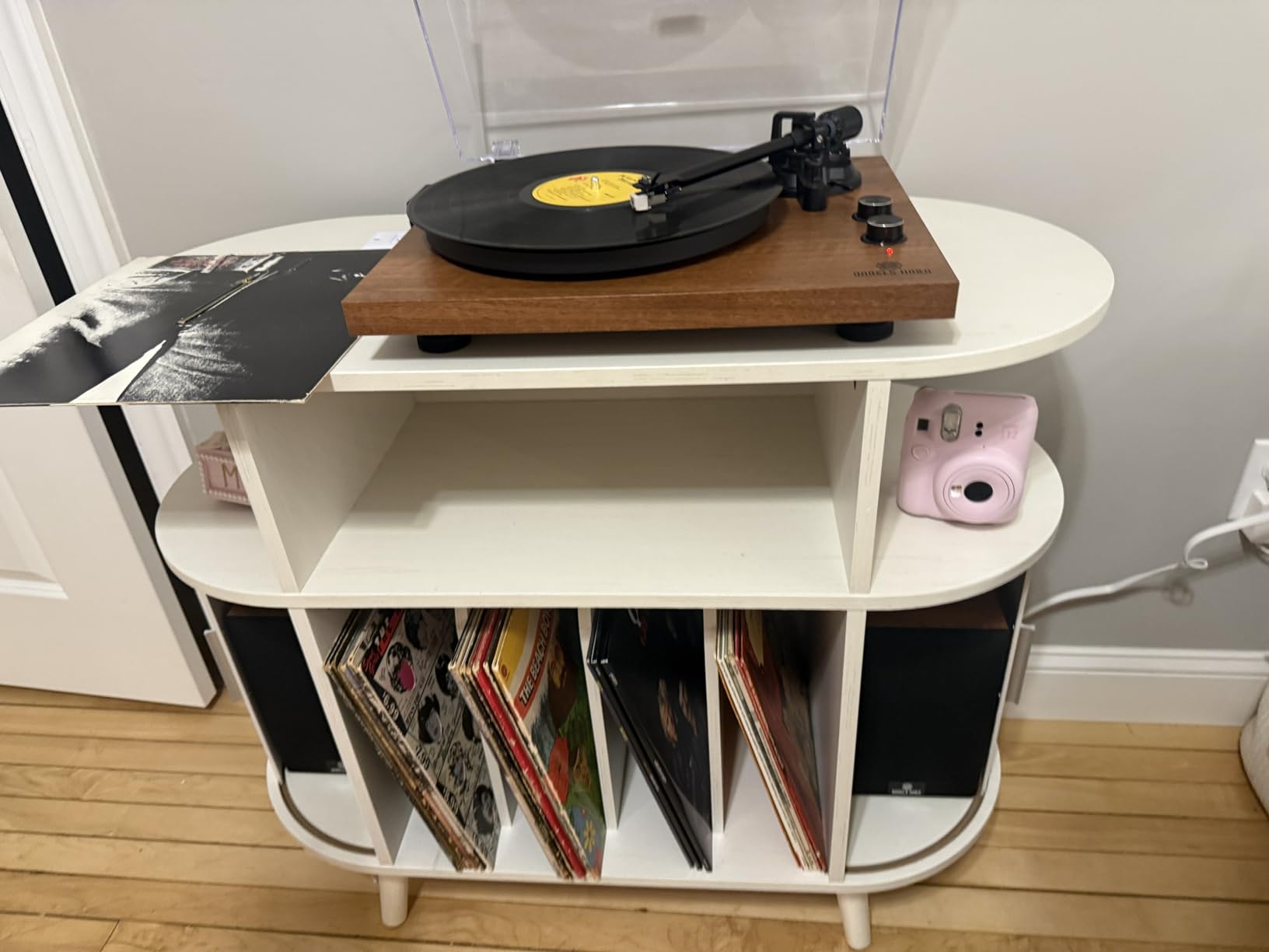 ANGELS HORN Vinyl Record Player Hi Fi System with Stereo Bookshelf Speakers | Bluetooth Turntable, Built-in Phono Preamp, Belt Drive 2-Speed, Adjustable Counterweight, Magnetic Cartridge AT-3600L customer photo 2