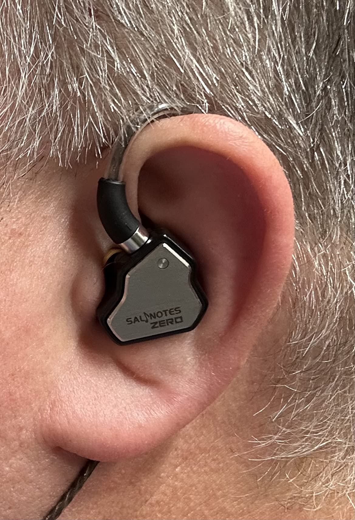 7Hz Salnotes Zero HiFi 10mm Dynamic Driver in-Ear Earphone IEM | with Metal Composite Diaphragm, Stainless Steel Faceplate, Detachable 2Pin OFC Cable, Black, 3.5mm with Mic customer photo 2