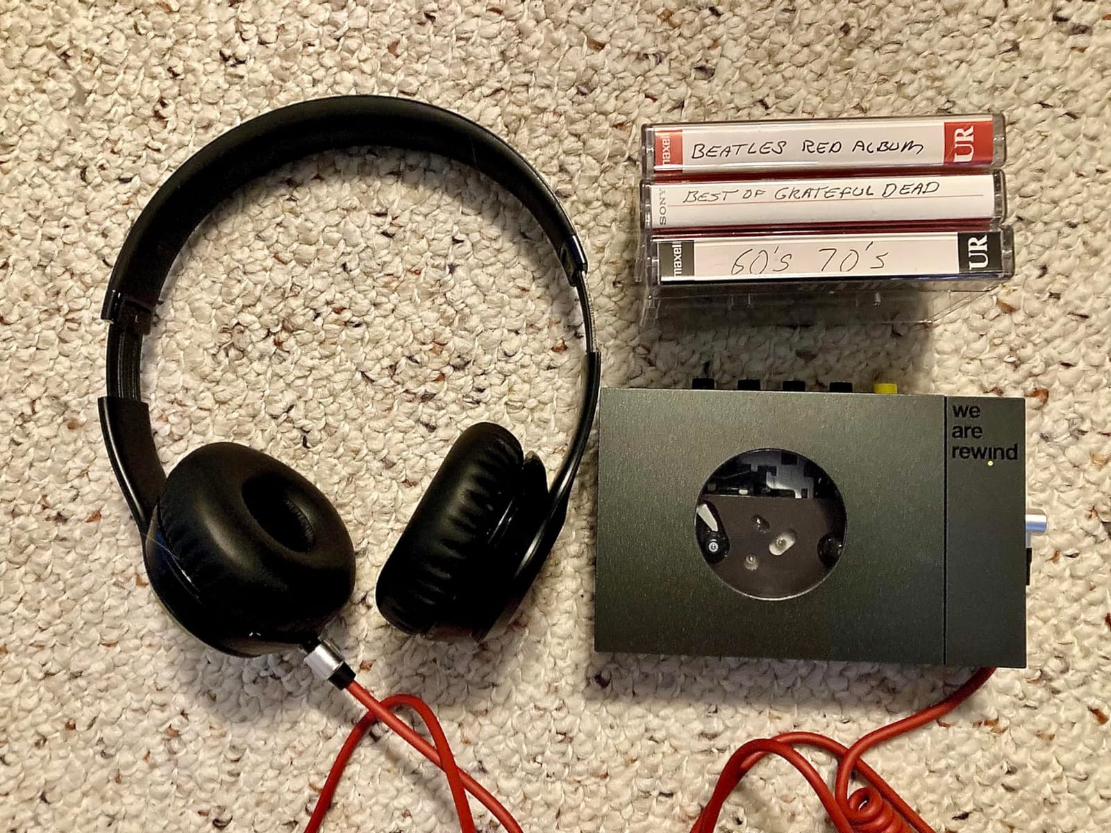 We Are Rewind Portable Cassette Player - Cassette Tape Recorder with Bluetooth Connection Speaker or Headphones, 3.5mm Audio Cable - (Serge, Orange) customer photo 1