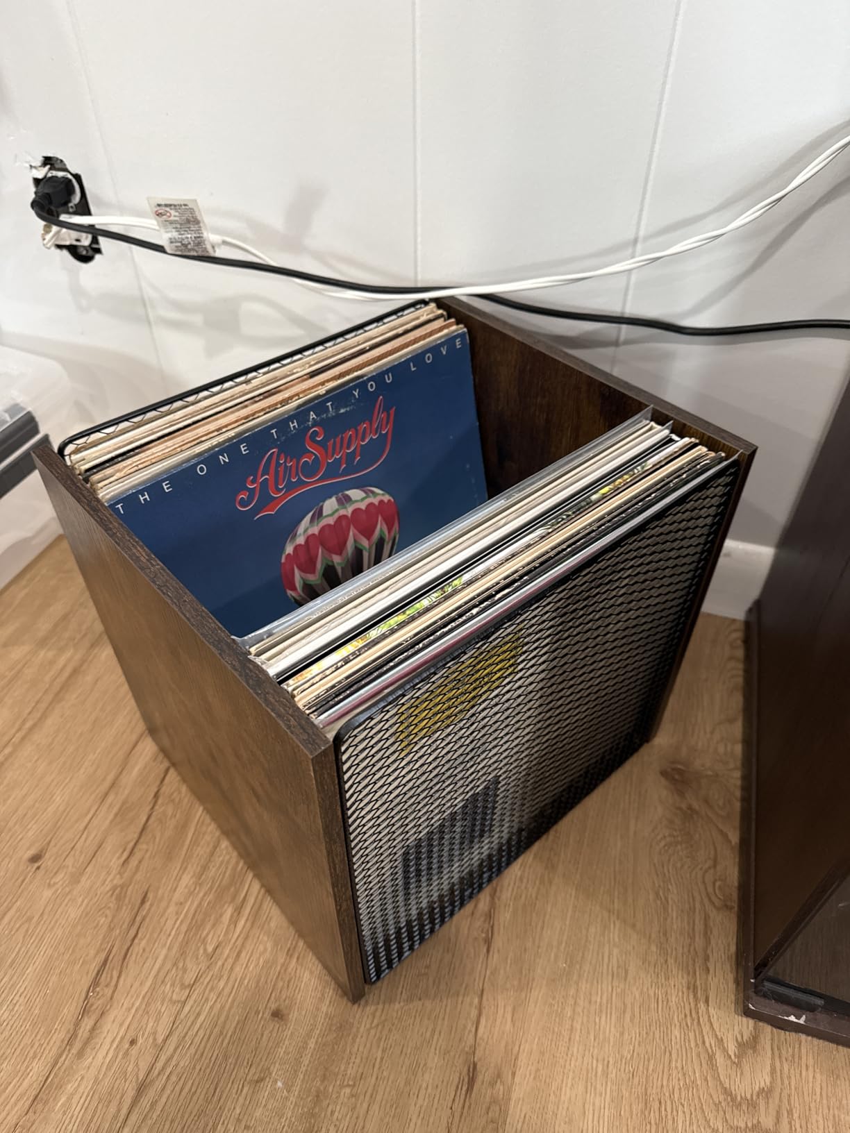 1 Cube Vinyl Record Storage, Retro & Durable Vinyl Crate and Record Holder | Modular Stackable Album Storage Record Box for 45-55 Records, Perfect Record Organizer for Home Decor & Collection Display customer photo 2