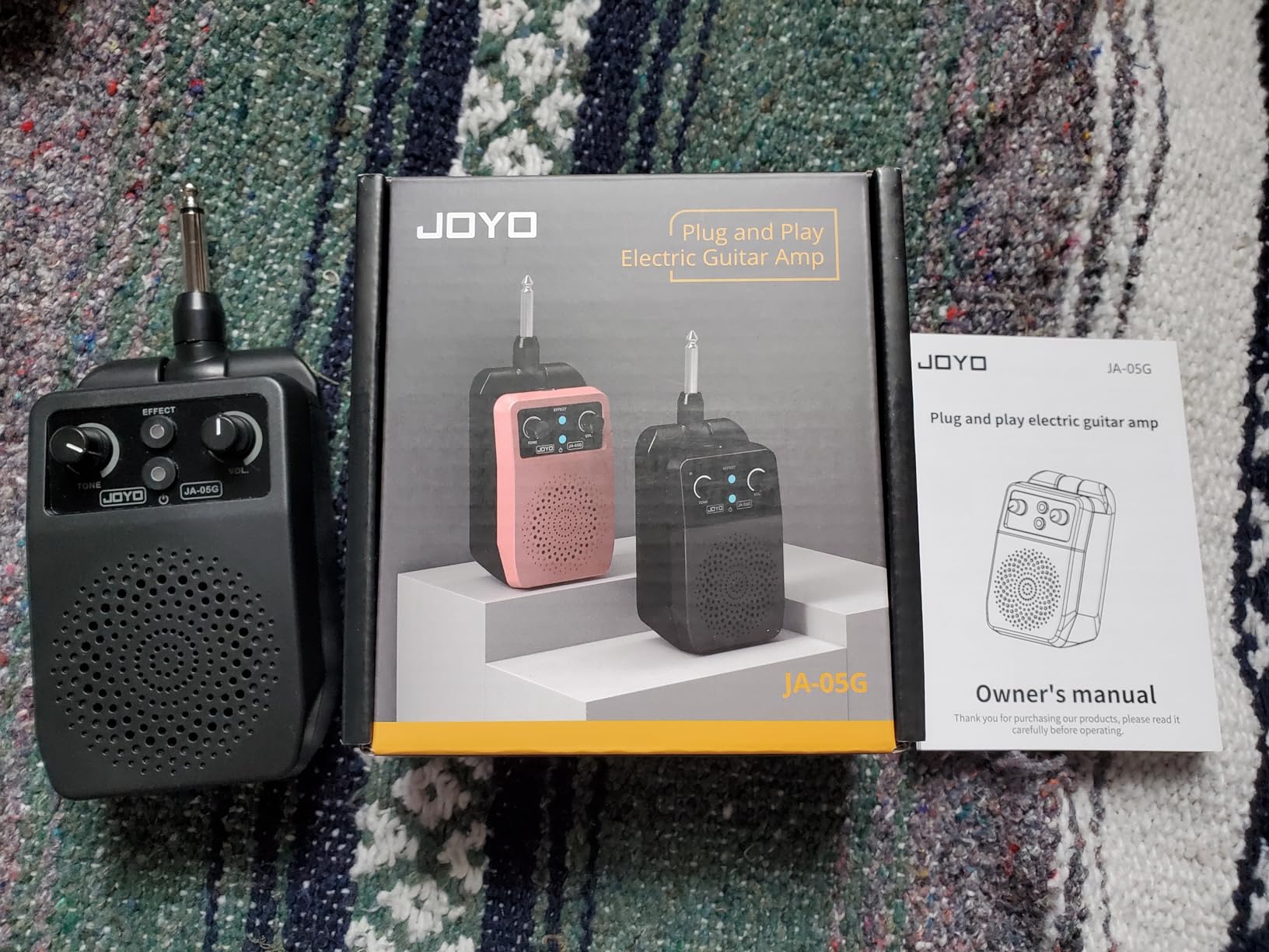 JOYO Mini Amp 5W Portable Plug in Practice Electric Amp Bluetooth Rechargeable Combo Guitar Amplifier Built-in 4 Effects Clean, Overdrive, Distortion, Reverb (JA-05G) customer photo 2
