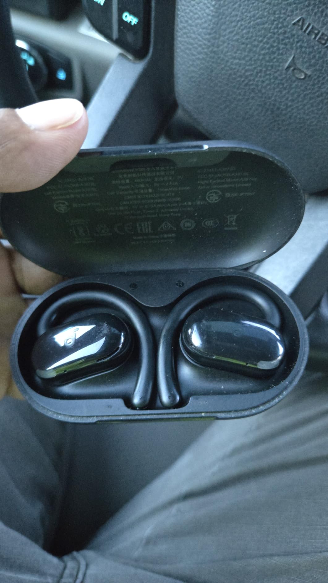 Soundcore V20i by Anker Open Ear Earbuds, Open Ear Headphones True Wireless | Adjustable Hooks, Ultra-Comfort, Snug Fit, Power Sound, Clear Calls, IP55, 36H Playtime, Bluetooth 5.4, Multipoint Connection customer photo 1