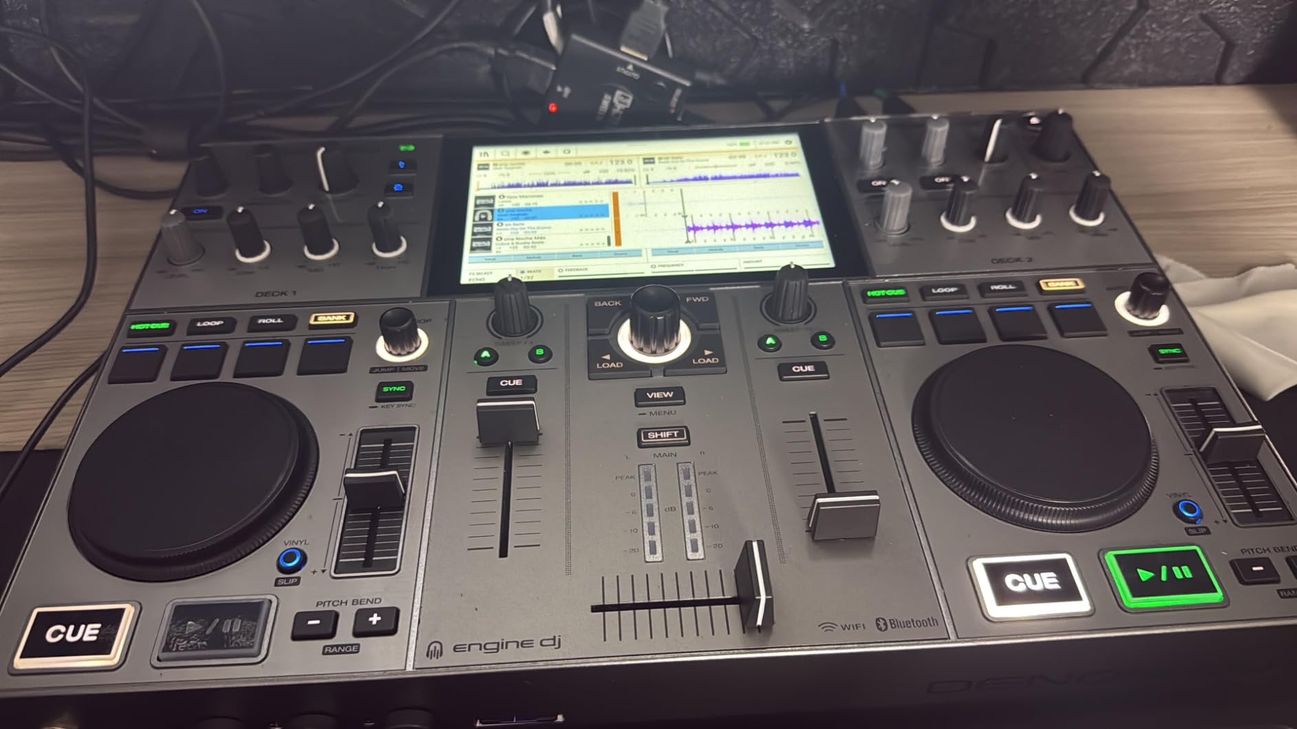 Denon DJ PRIME GO+ Portable DJ Controller and Mixer with Stem Separation, 2 Decks, Wi-Fi Streaming, Bluetooth, Lights Control, 7
