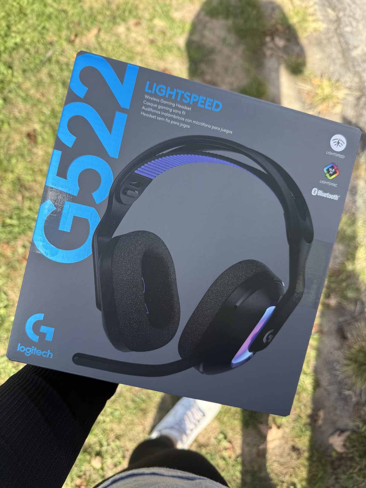 Logitech G522 Lightspeed Wireless Gaming Headset - Black | For PC, 2.4 GHz, Bluetooth & USB-C, 60 Hr Battery, 48 kHz/24 bit Audio, Detachable 48 kHz/16 bit Blue VO!CE Mic, RGB customer photo 2