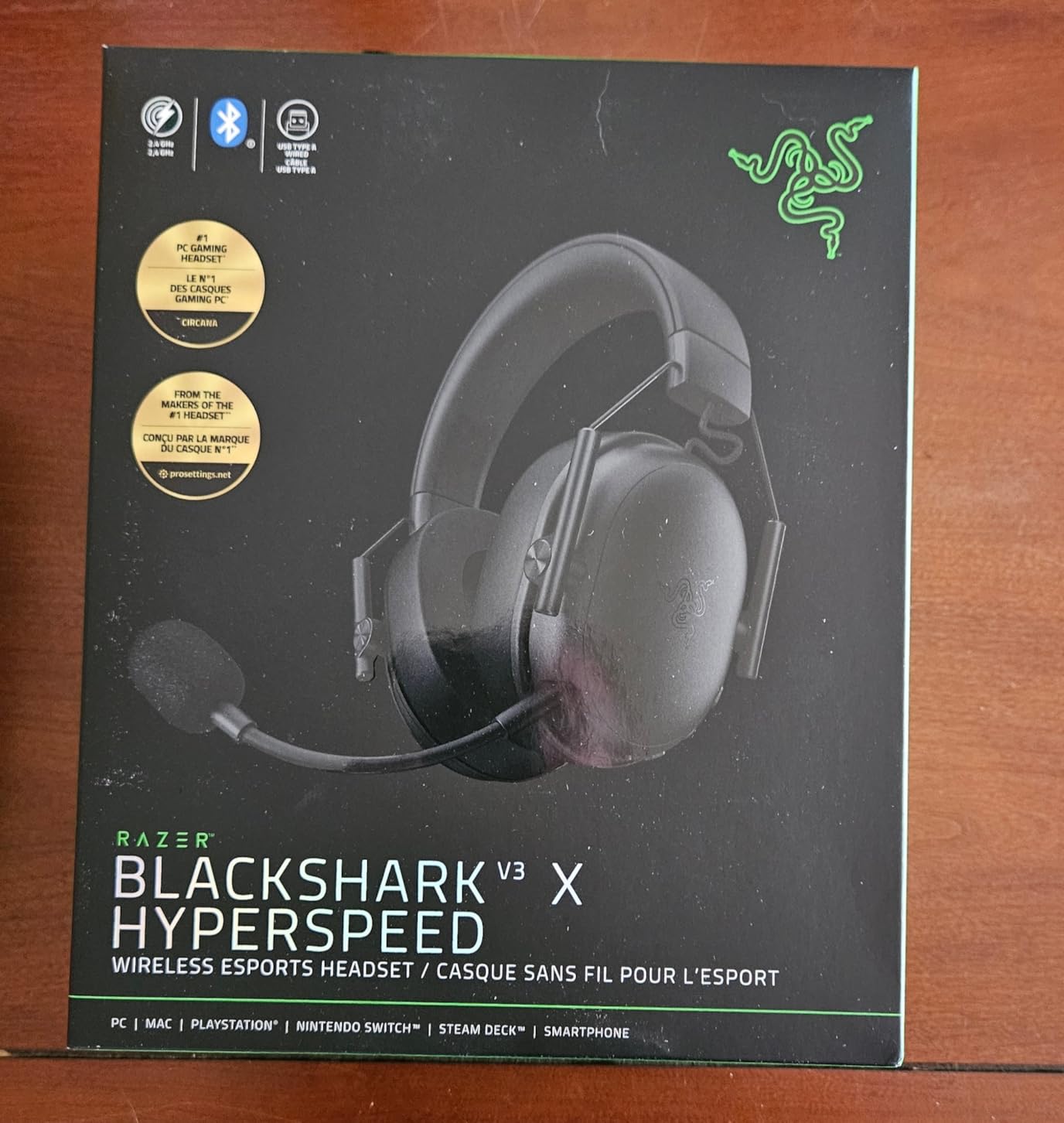 Razer BlackShark V3 X HyperSpeed Wireless PC Gaming Headset, Black | 50mm Drivers, Cardioid Mic, 2.4 GHz, Bluetooth, USB, Works with Mac, PS5, Nintendo Switch, Smartphone, 70 Hr Battery customer photo 1