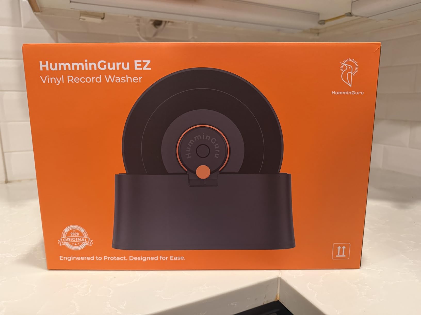 HumminGuru EZ Record Washer - Anti-Static Vinyl Record Cleaner Machine Kit | Easy Spin Watertight Label Clamp, Gentle Goat-Hair Cleaning Brushes & Alcohol-Free LP Fluid, Drying Rack & Microfiber Cloth customer photo 2